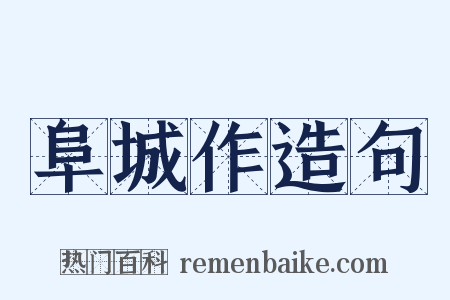 阜城作造句是什么意思的图片